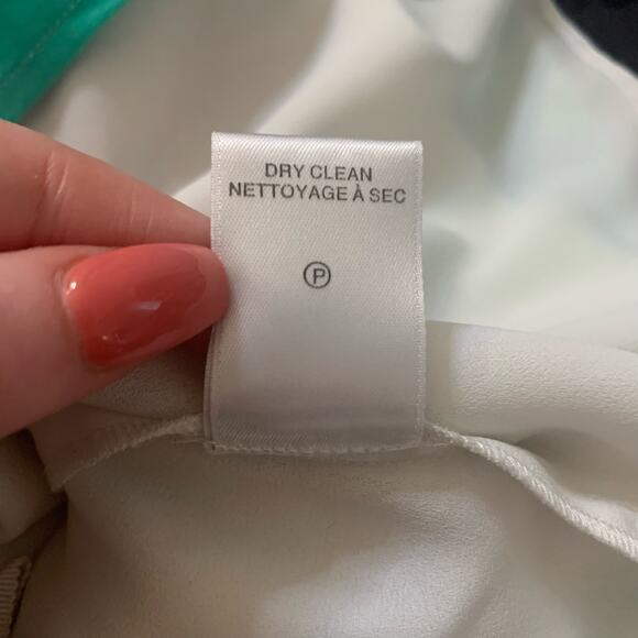 A.L.C. Tallulah white green & navy tie-dye sleeveless silk midi dress size 6 - Picture 11 of 15